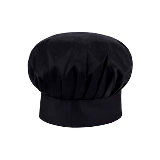 Cofia Gorro Cocinero Chef Cocina Negro MundoTrabajo