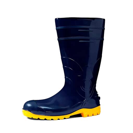 Bota De Lluvia N Utica De Pvc Bracol Color Azul Mundotrabajo