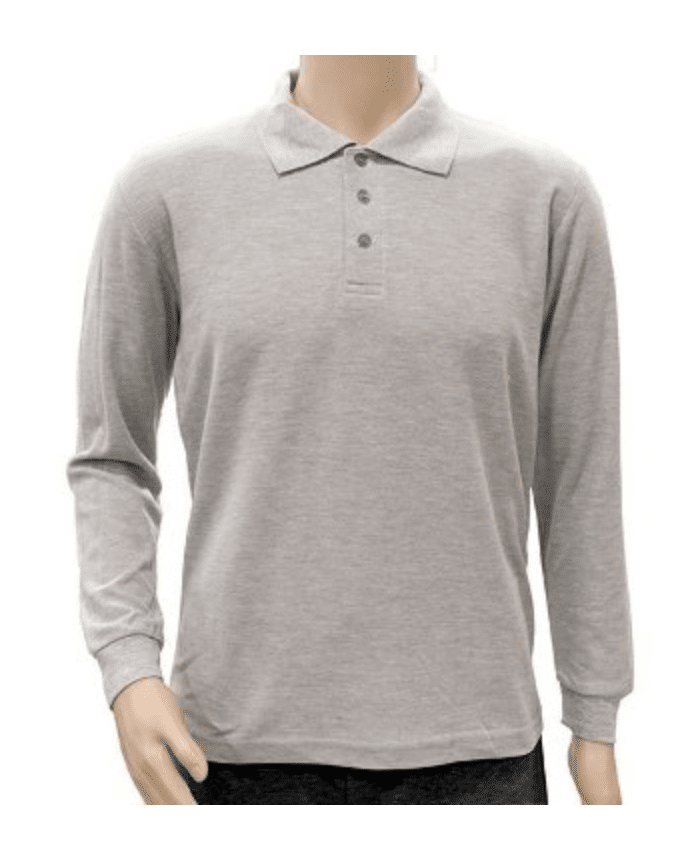 remera polo gris