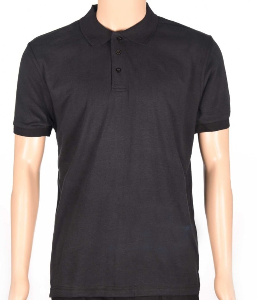 remera polo gris