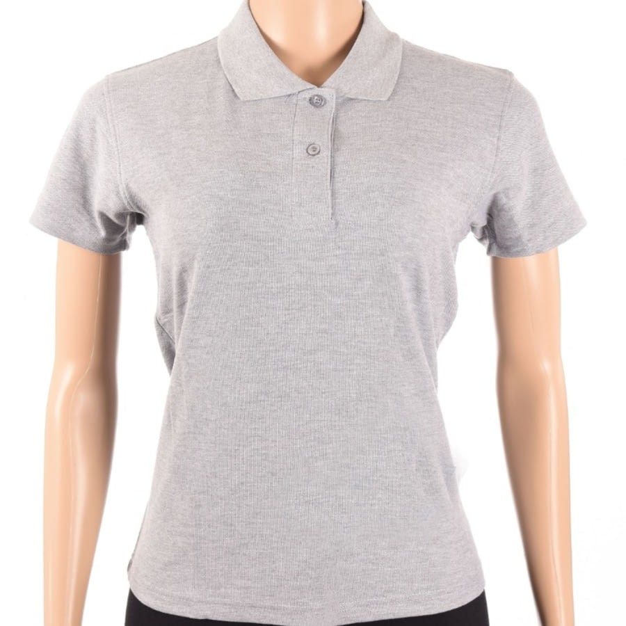 remera polo gris