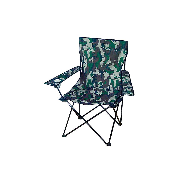 Silla De Camping Con Posavaso Camuflada - MundoTrabajo