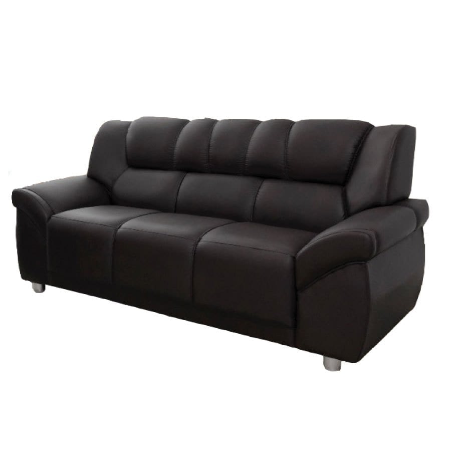 sillon 3 cuerpos sofa living pu negro cordoba muebles express