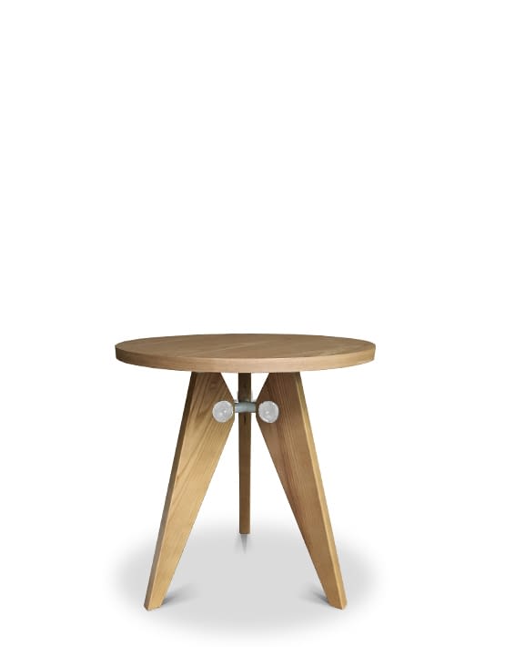 Mesa de comedor Gueridon 70cm accesorios en blanco - SAMIC Uruguay