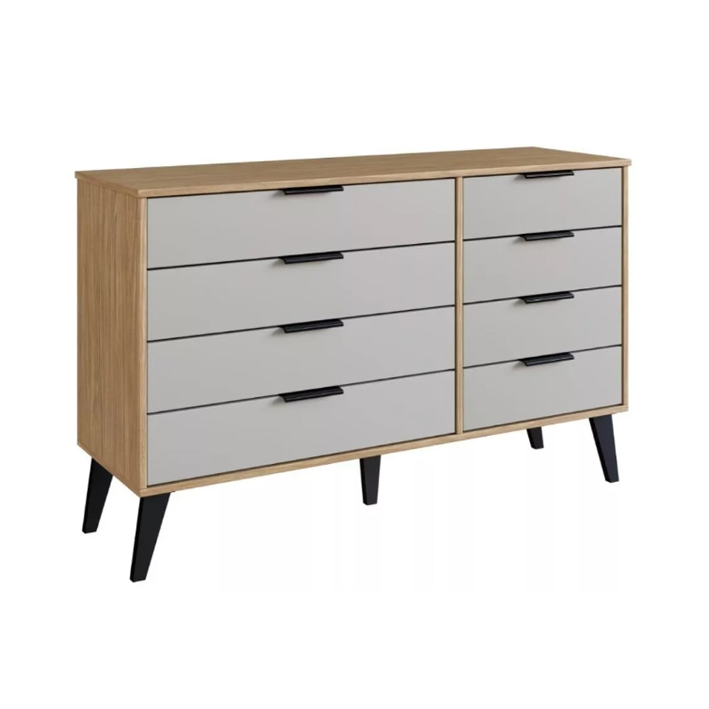 Cómoda Cajonera Alta 8 Cajones Con Patas 100 Mdp Muebles Express