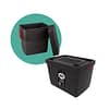 Set X5 Caja Baúl Organizador Con Ruedas Apilable 95 Lts