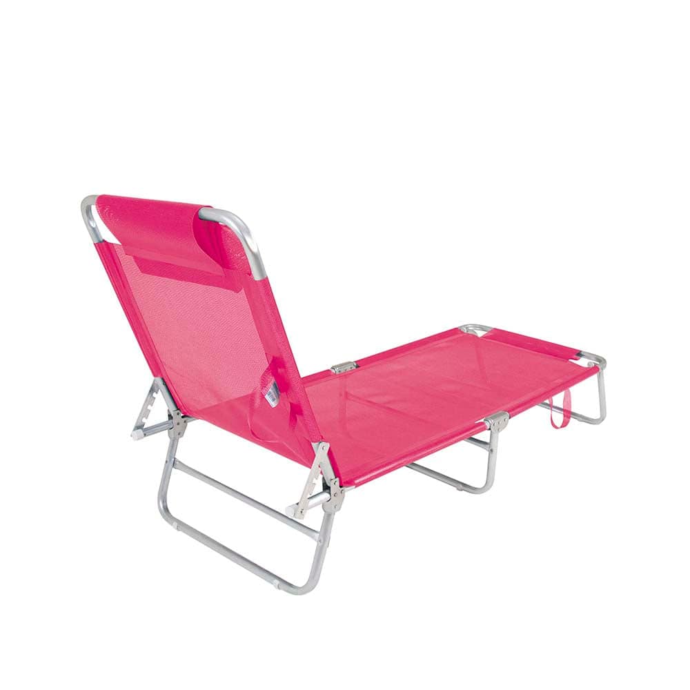 Silla Reposera Camastro Aluminio Mor Plegable Rosada - Imagen 3