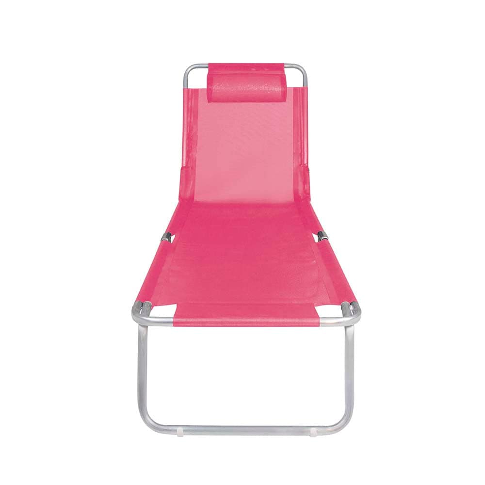 Silla Reposera Camastro Aluminio Mor Plegable Rosada - Imagen 4