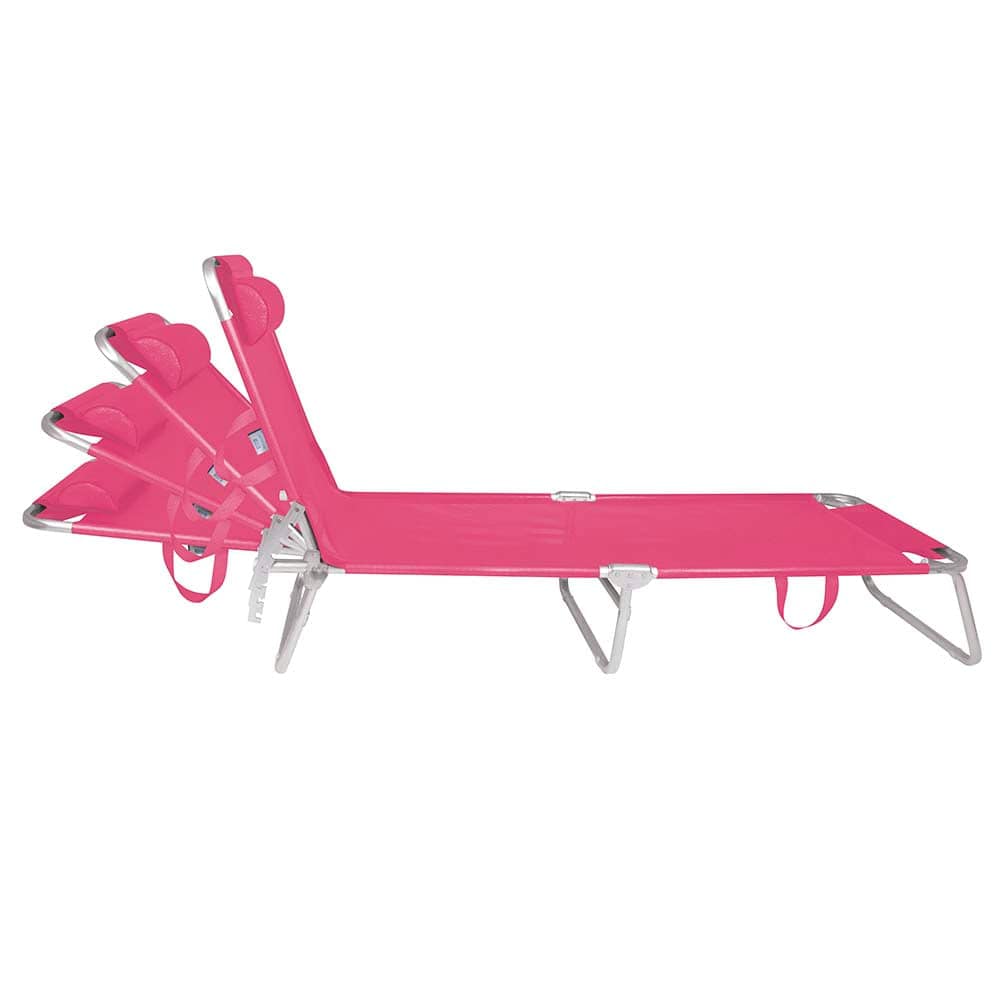 Silla Reposera Camastro Aluminio Mor Plegable Rosada - Imagen 6