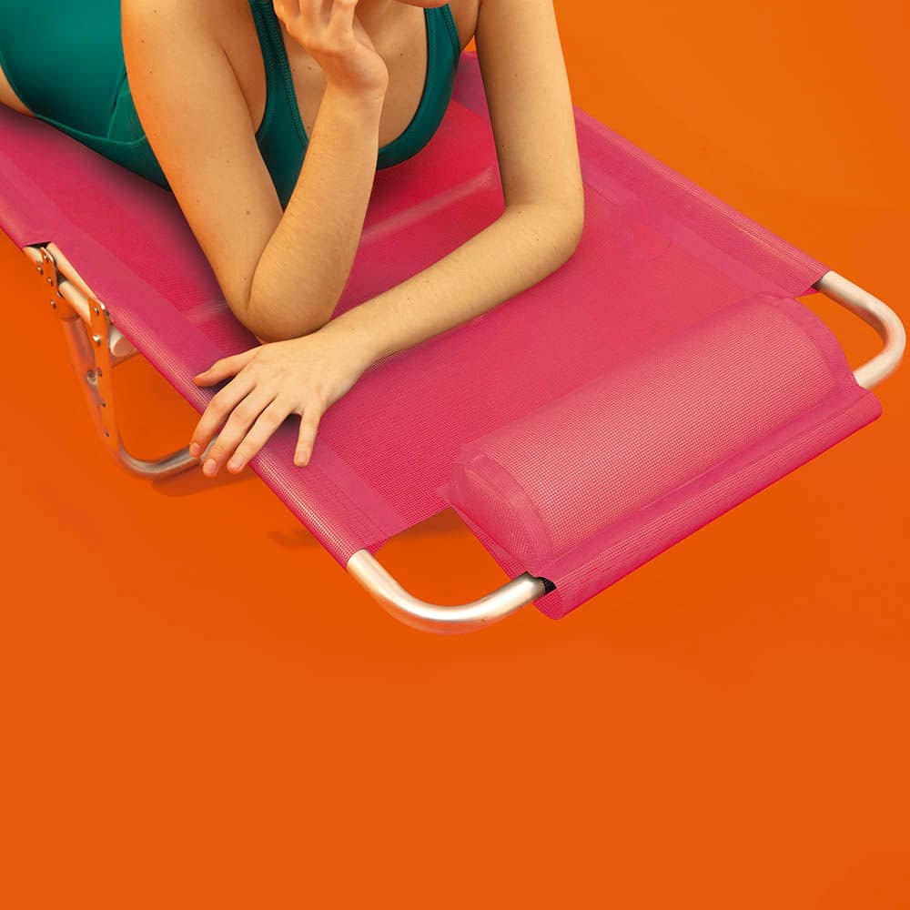 Silla Reposera Camastro Aluminio Mor Plegable Rosada - Imagen 10