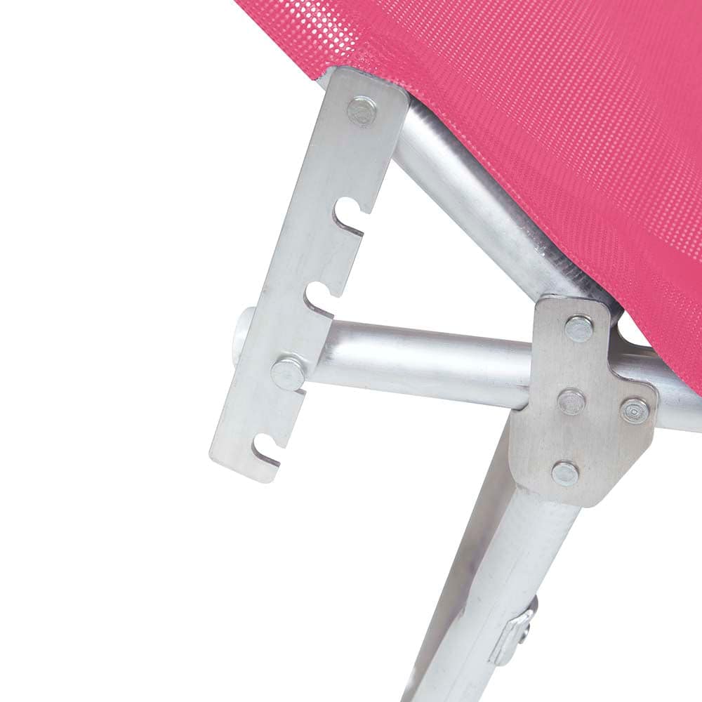 Silla Reposera Camastro Aluminio Mor Plegable Rosada - Imagen 12