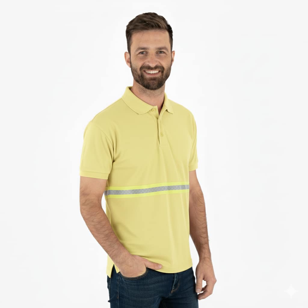 Remera Polo Manga Corta Con Reflectivo - Imagen 3