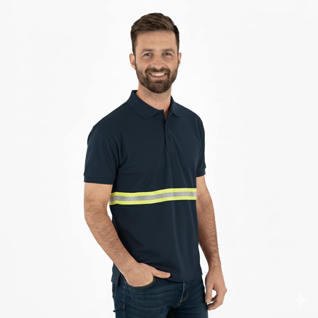 Remera Polo Manga Corta Con Reflectivo - Imagen 4