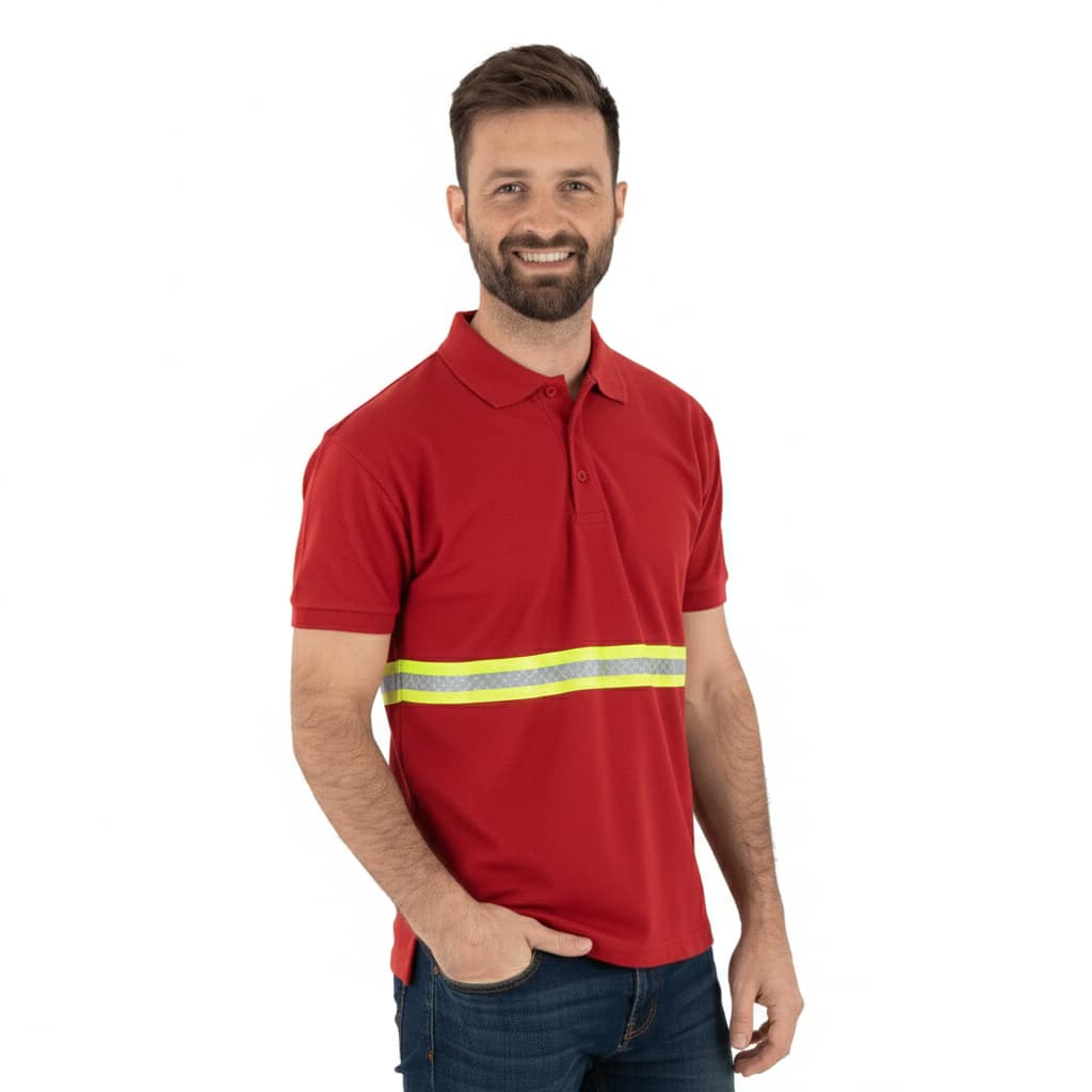 Remera Polo Manga Corta Con Reflectivo - Imagen 6