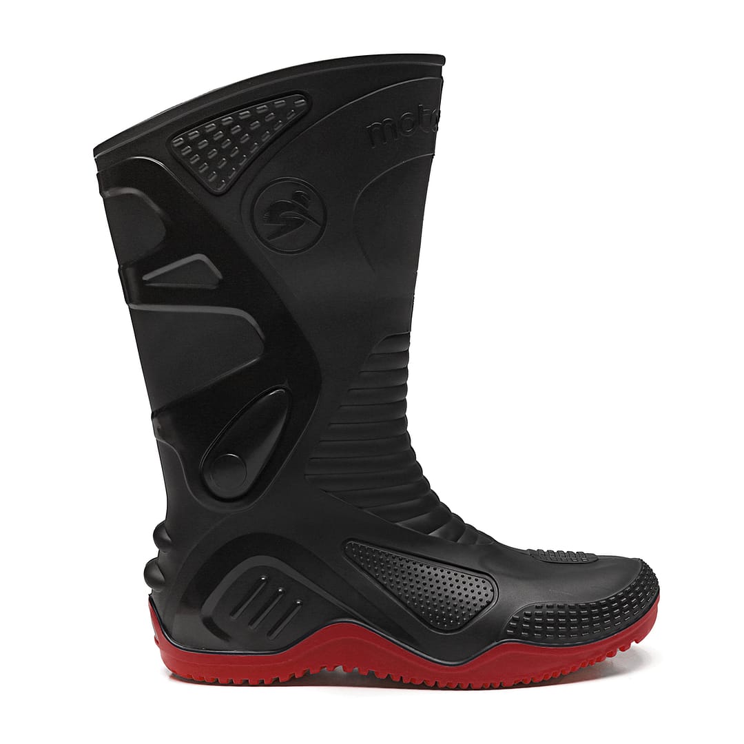 Bota Moto Lluvia Impermeable Motosafe Suela Roja - Imagen 7