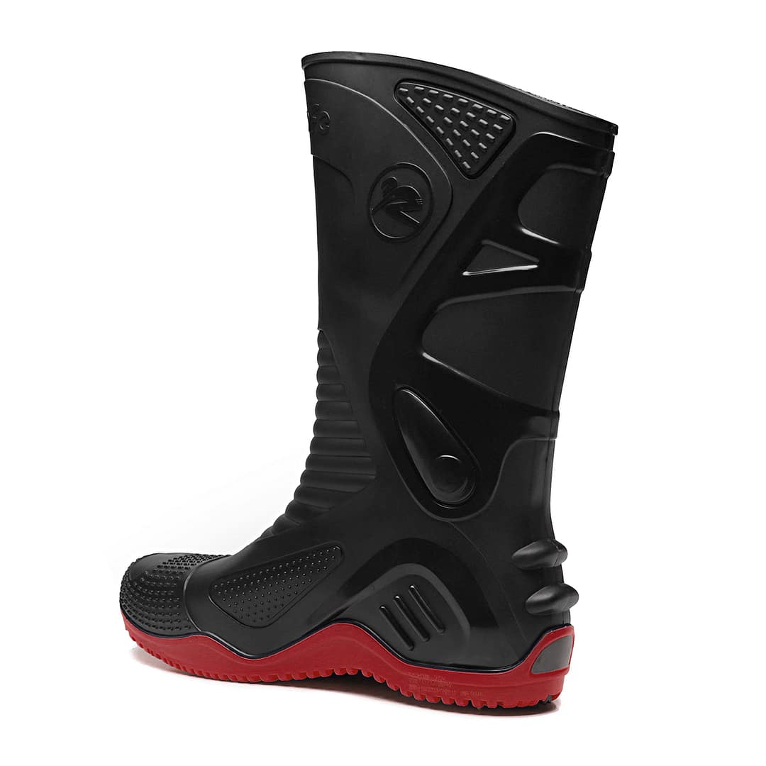 Bota Moto Lluvia Impermeable Motosafe Suela Roja - Imagen 8