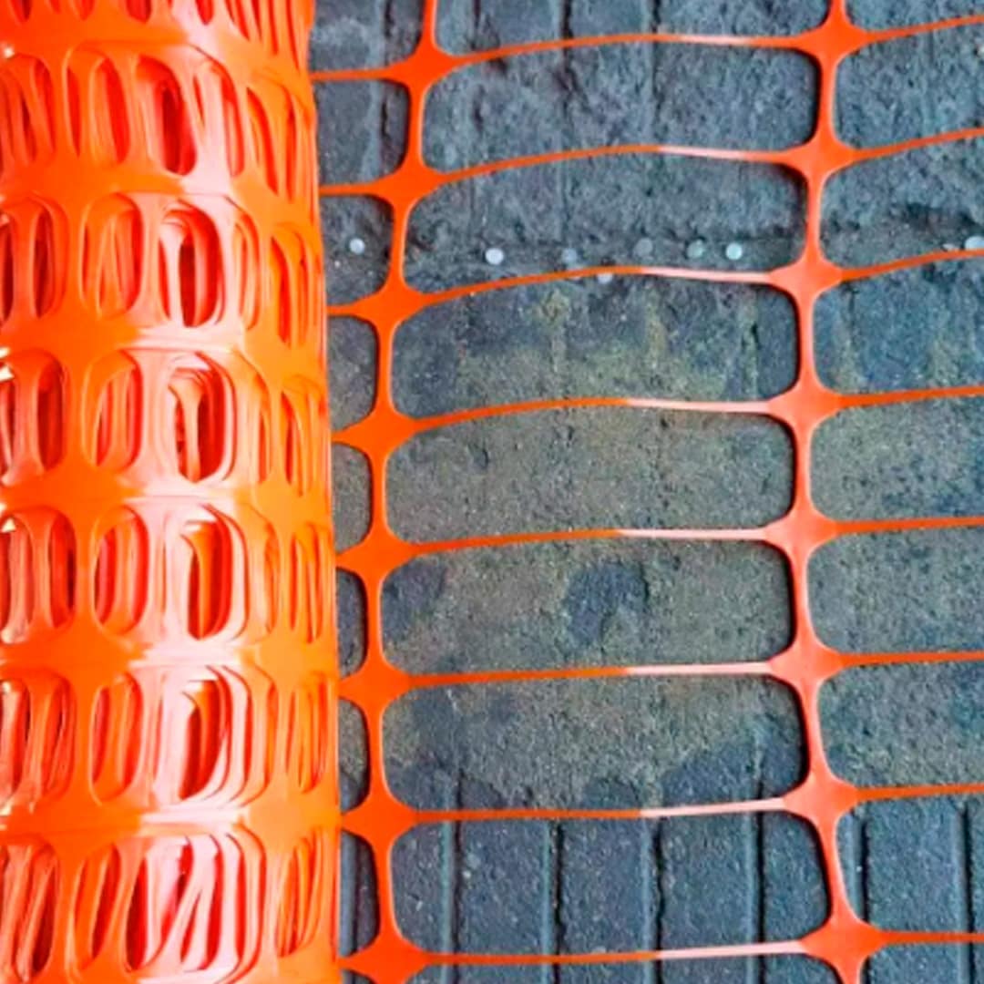 Malla Red Demarcatoria De Seguridad Naranja - Imagen 6