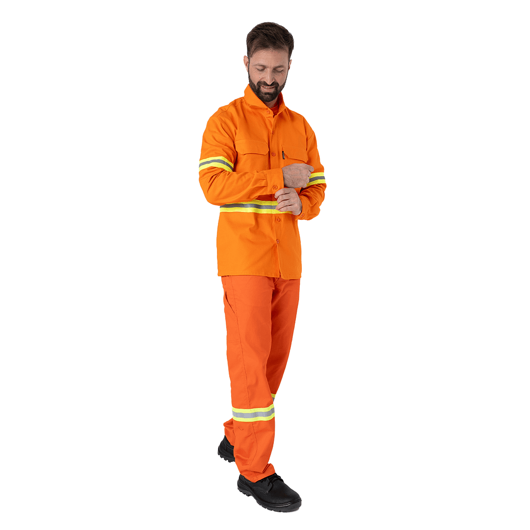 Camisa De Trabajo Hombre Negro Con Reflectivo - Imagen 17