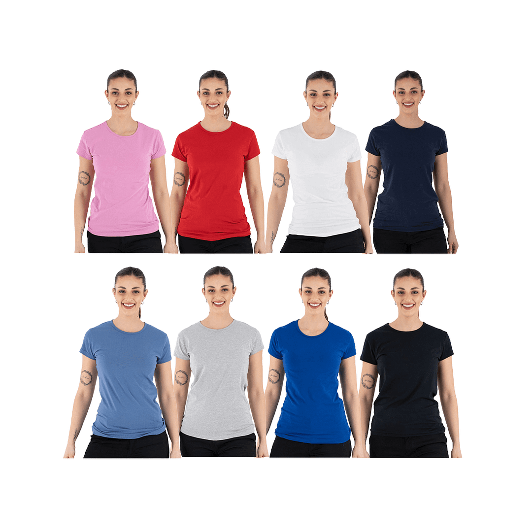 Remera Camiseta Dama Mujer Básica Manga Corta - Imagen 6