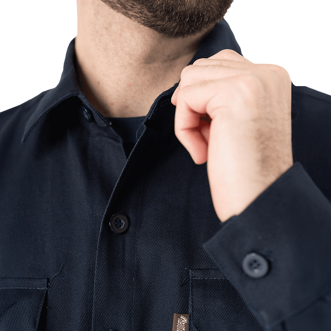 Camisa De Trabajo Hombre Negro Con Reflectivo - Imagen 10