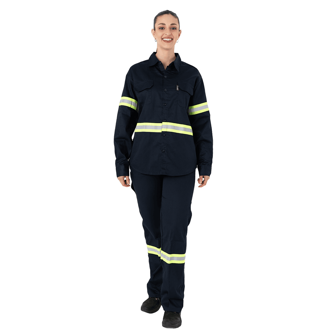 Camisa De Trabajo Hombre Negro Con Reflectivo - Imagen 16