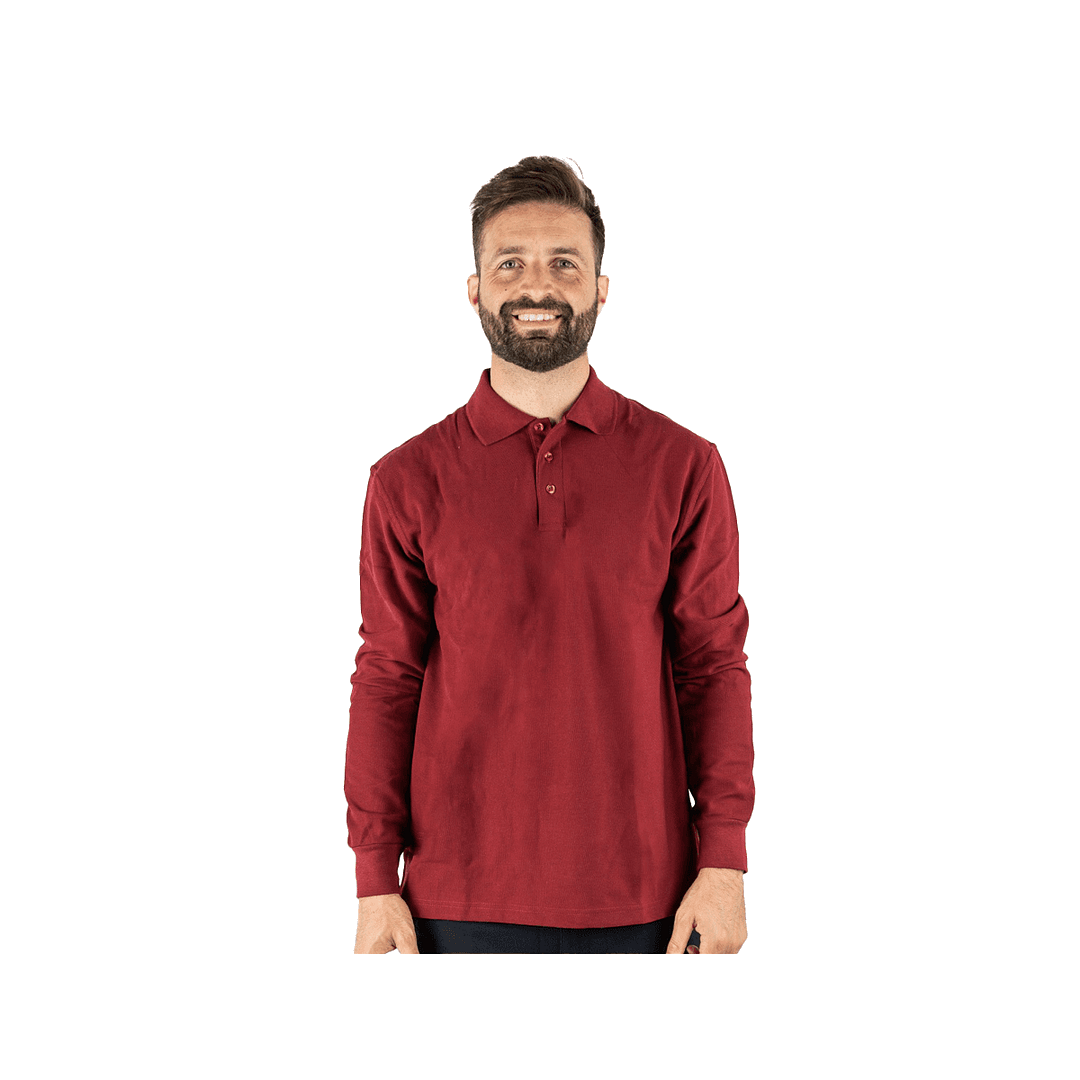 Remera Camiseta Polo Hombre Manga Larga Colores Varios - Imagen 10
