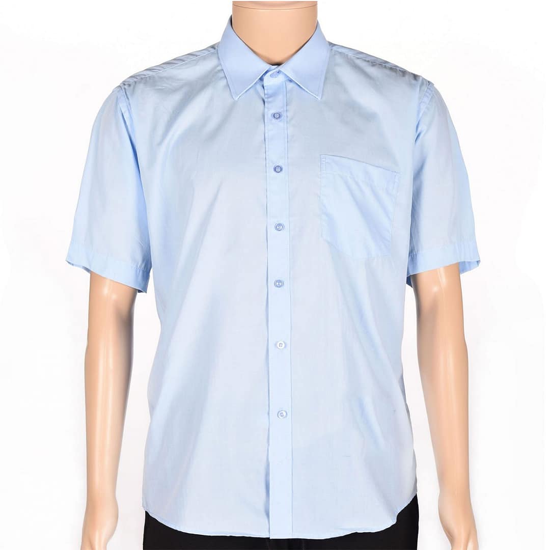 Camisa Ejecutiva Hombre Celeste Manga Corta MundoTrabajo
