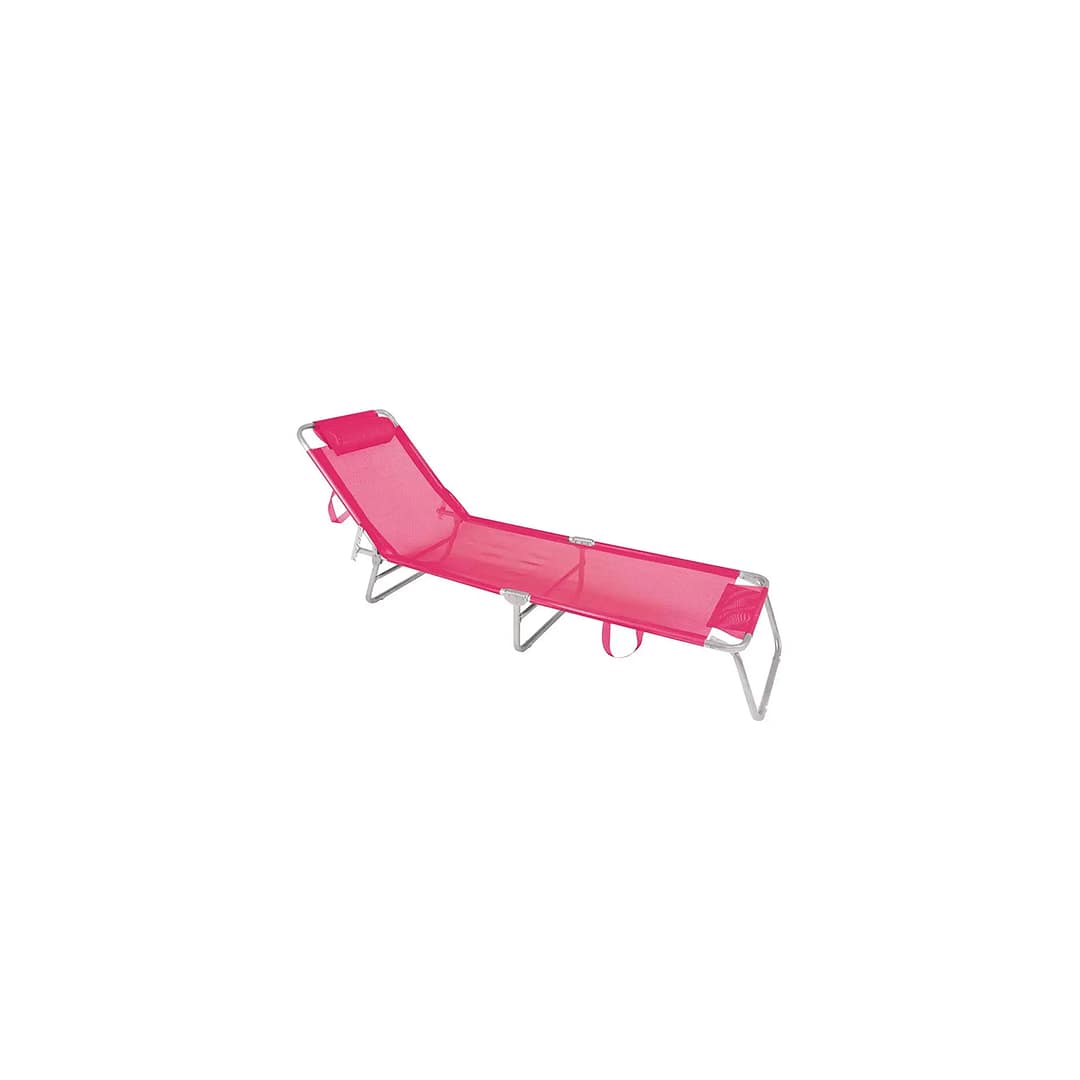 Silla Reposera Camastro Aluminio Mor Plegable Rosada