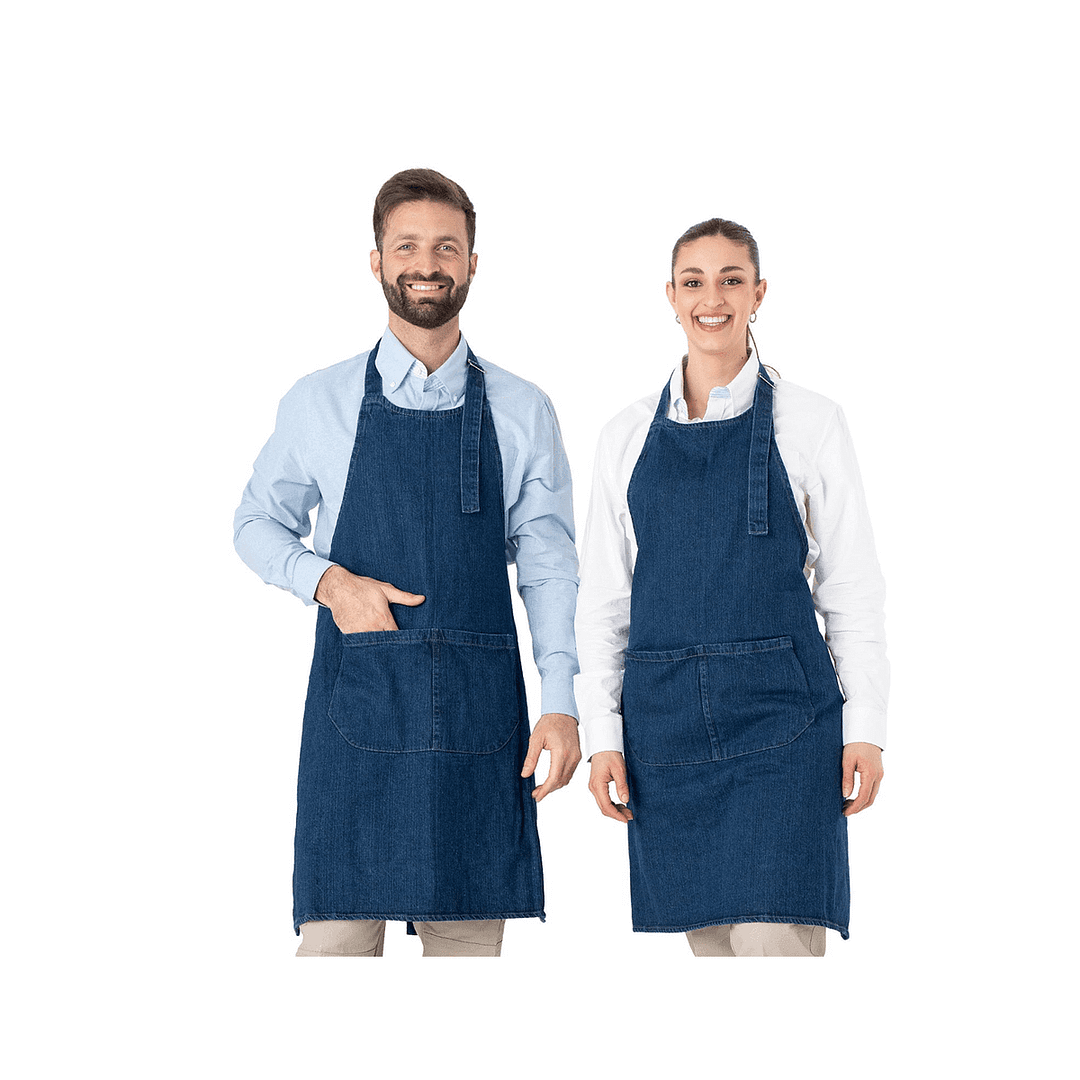 Delantal De Cocina Parrilla Jean Azul Unisex