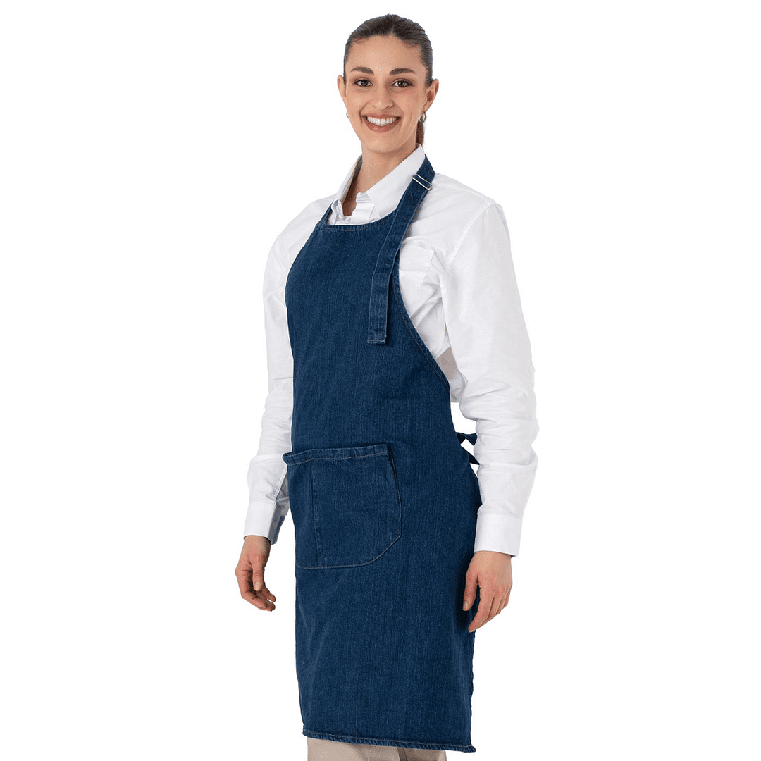 Delantal De Cocina Parrilla Jean Azul Unisex - Imagen 8