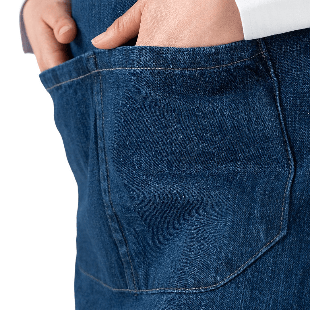 Delantal De Cocina Parrilla Jean Azul Unisex - Imagen 6