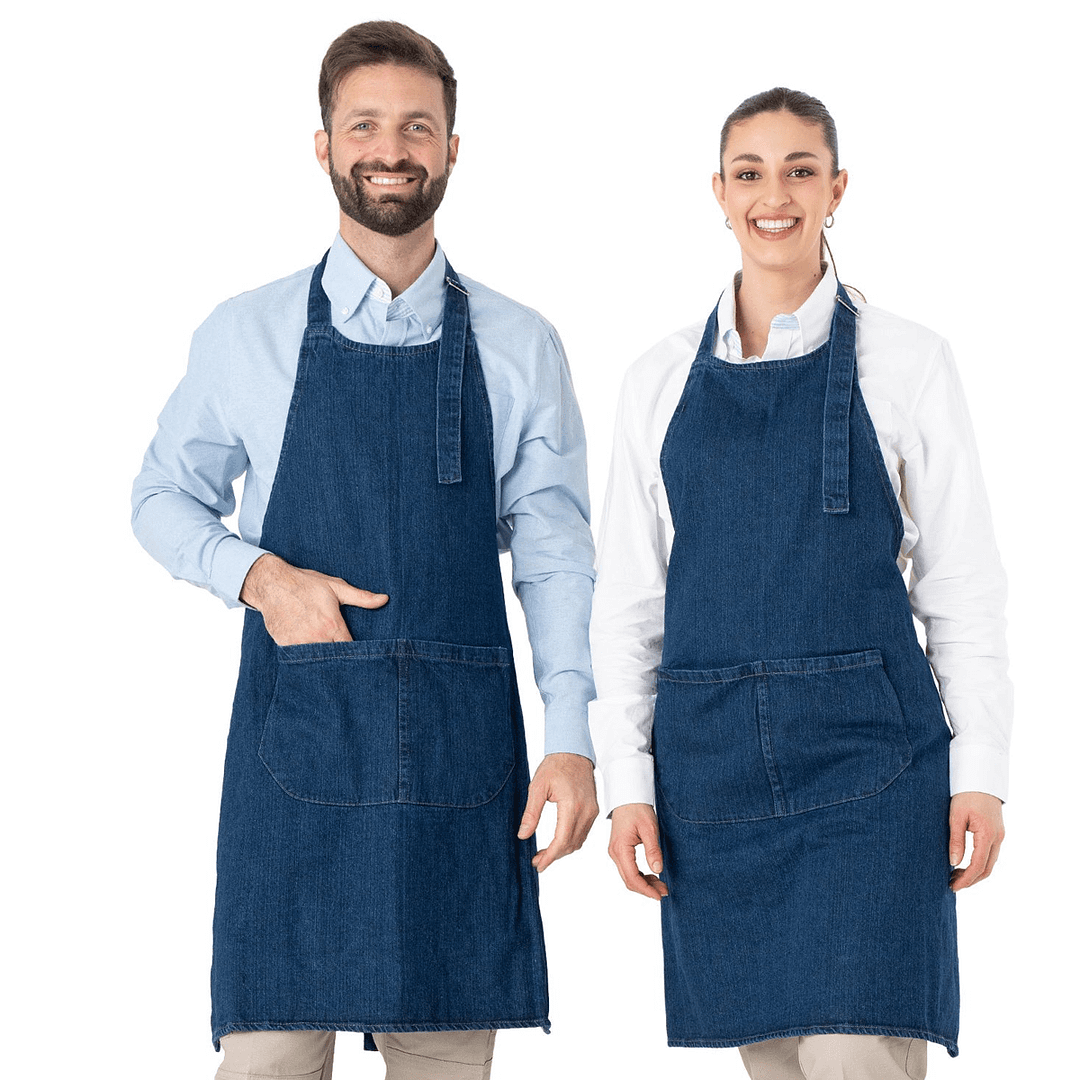 Delantal De Cocina Parrilla Jean Azul Unisex - Imagen 9