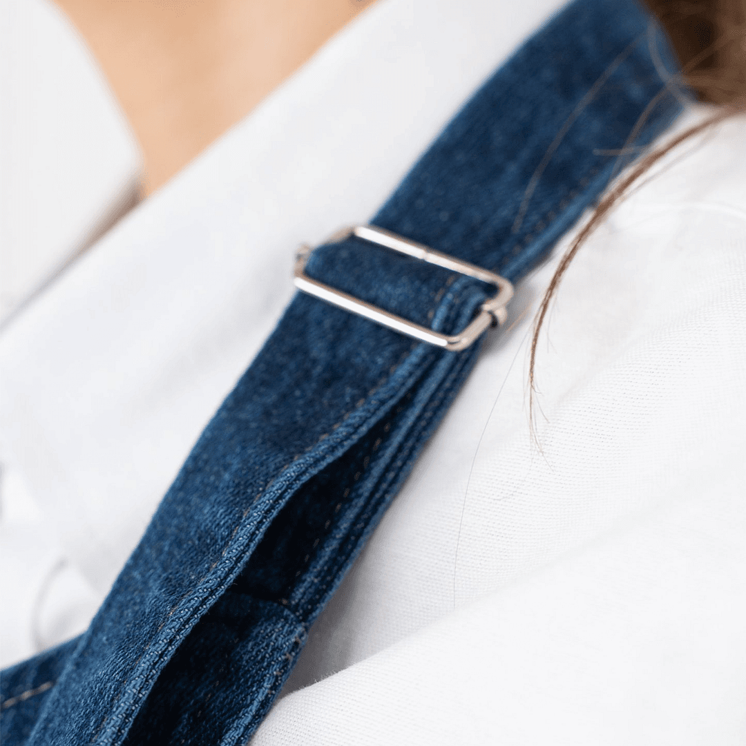 Delantal De Cocina Parrilla Jean Azul Unisex - Imagen 5
