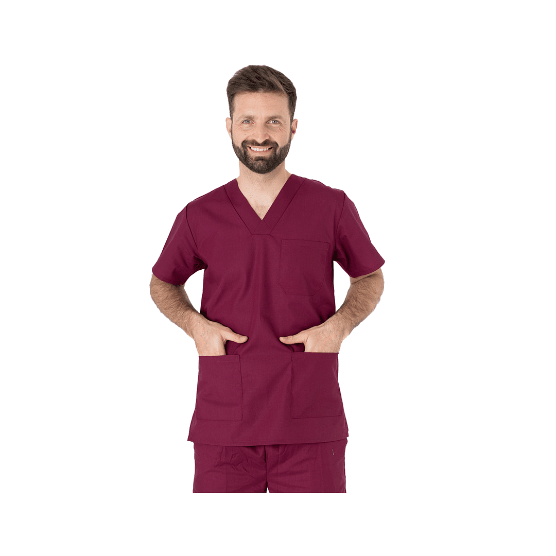 Casaca Médico Enfermero Manga Corta Uniforme Colores Varios - Imagen 12