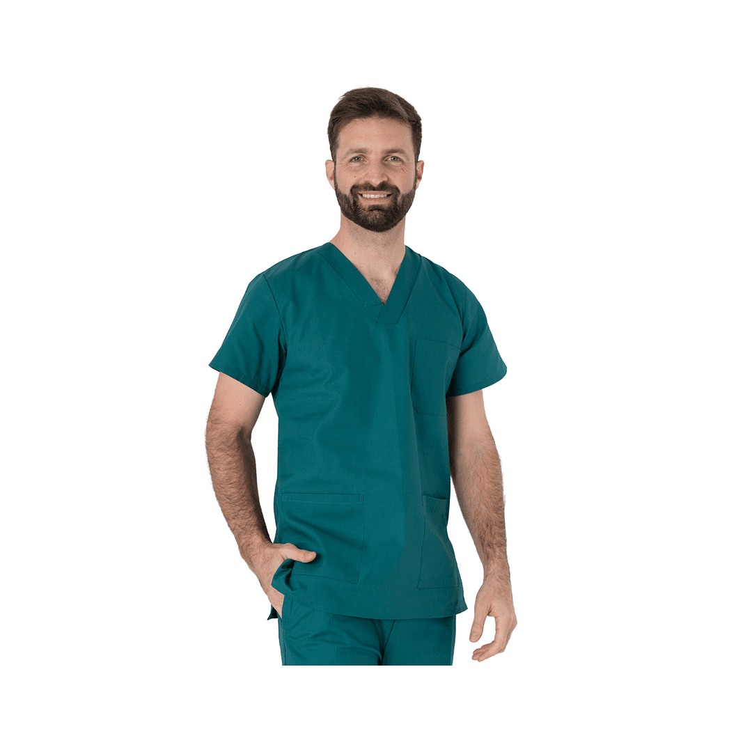 Casaca Médico Enfermero Manga Corta Uniforme Colores Varios - Imagen 9