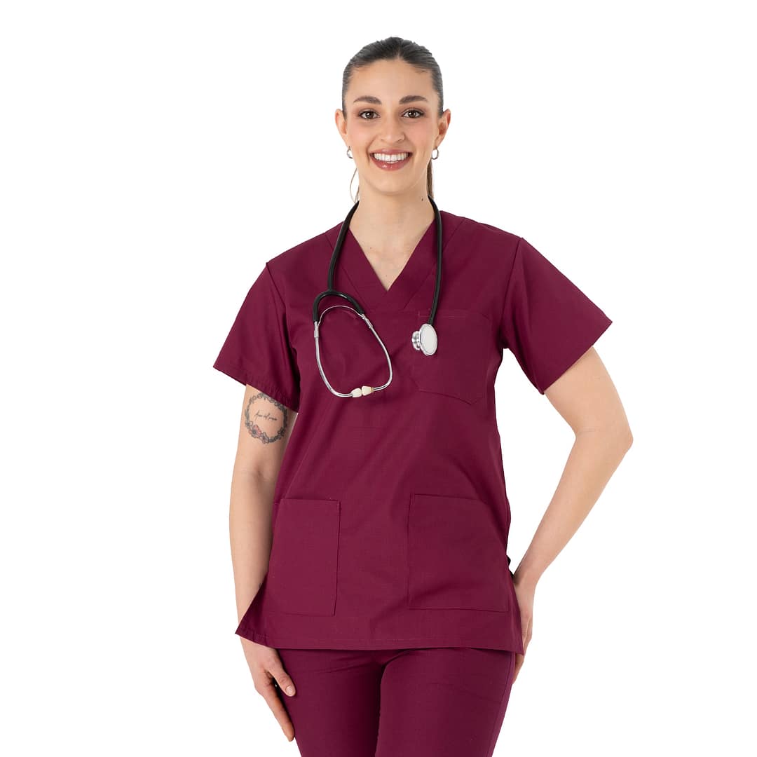 Casaca Médico Enfermero Manga Corta Uniforme Colores Varios - Imagen 2