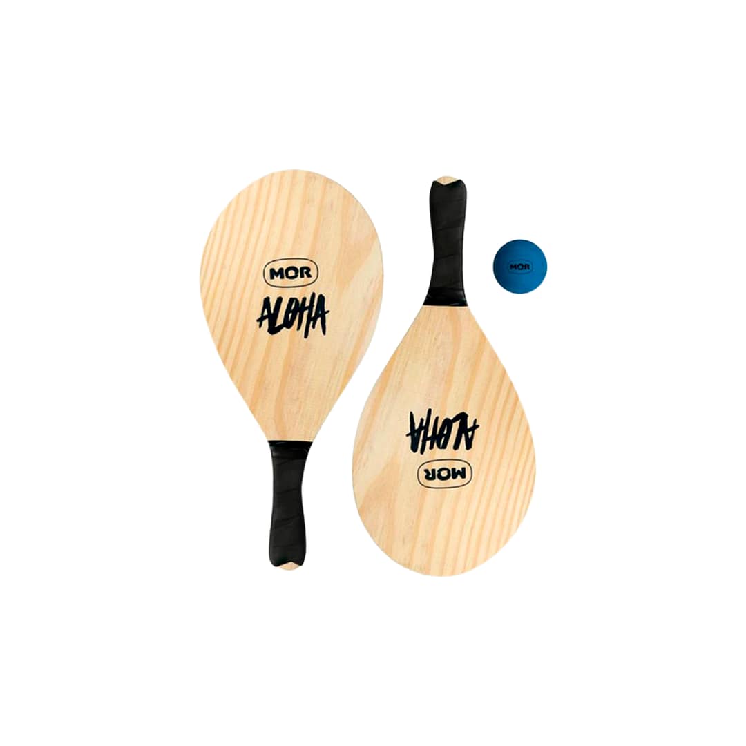 Set 4 Paletas De Madera + 2 Pelotas Para Playa Mor + Tejo - Imagen 3