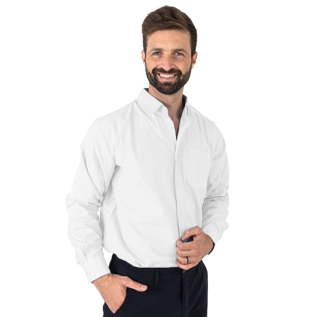 Camisa Blanca Hombre De Vestir Ejecutiva Manga Larga MundoTrabajo