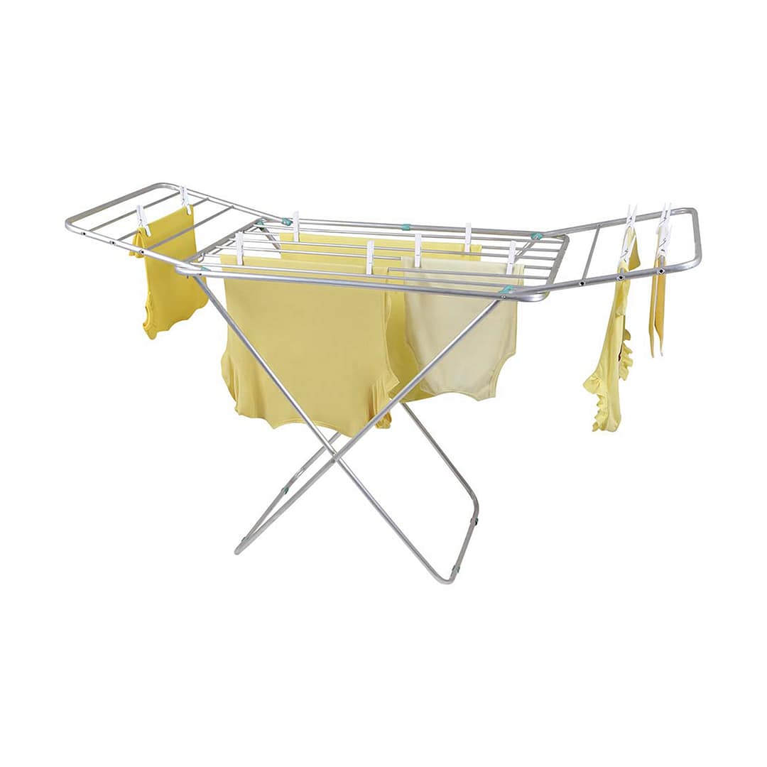 Tender Tendedero Ropa De Pie Aluminio 10.9 Mtrs Plegable Mor - Imagen 9