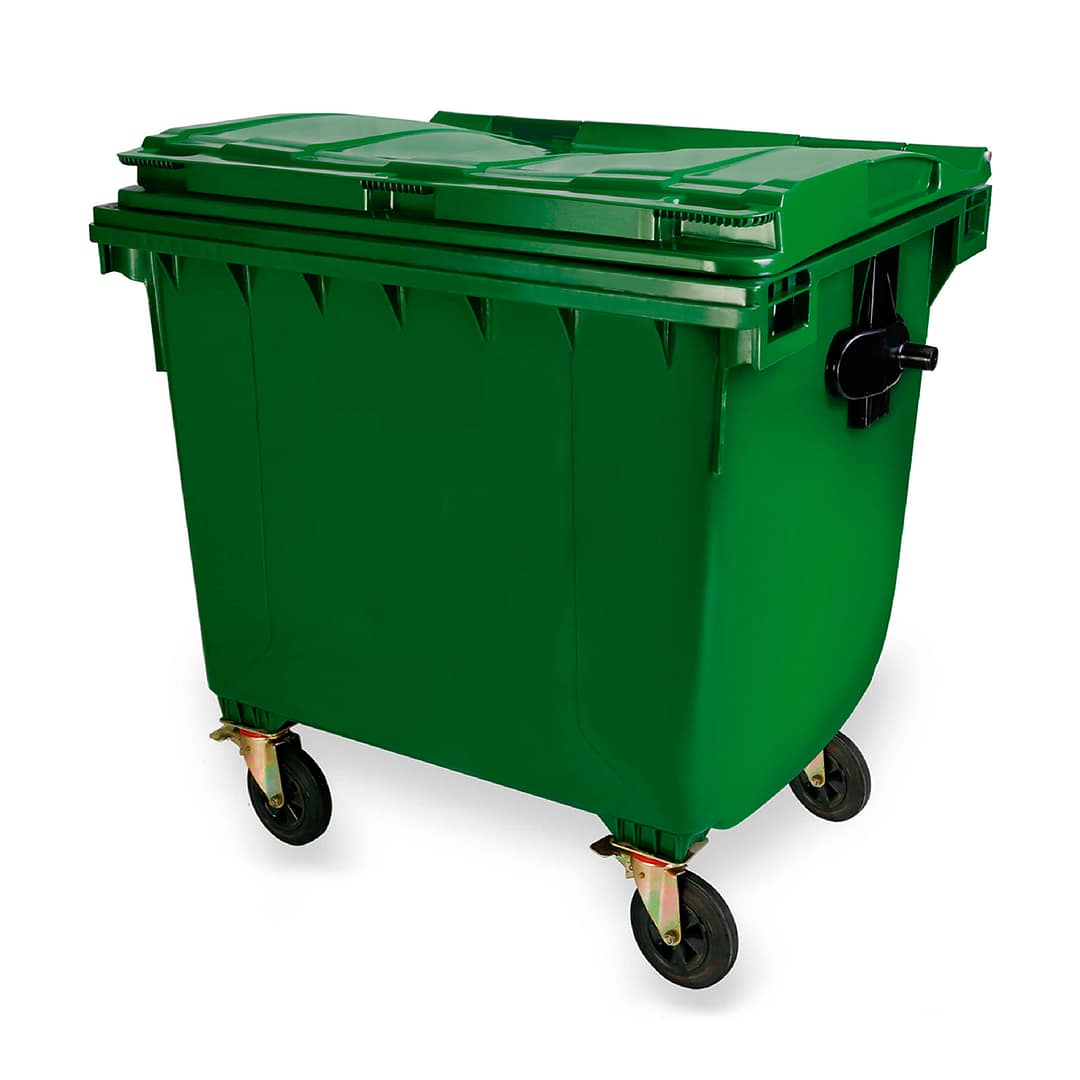 Contenedor Tacho Basura Residuos 1100 Ltrs Tapa Y Ruedas