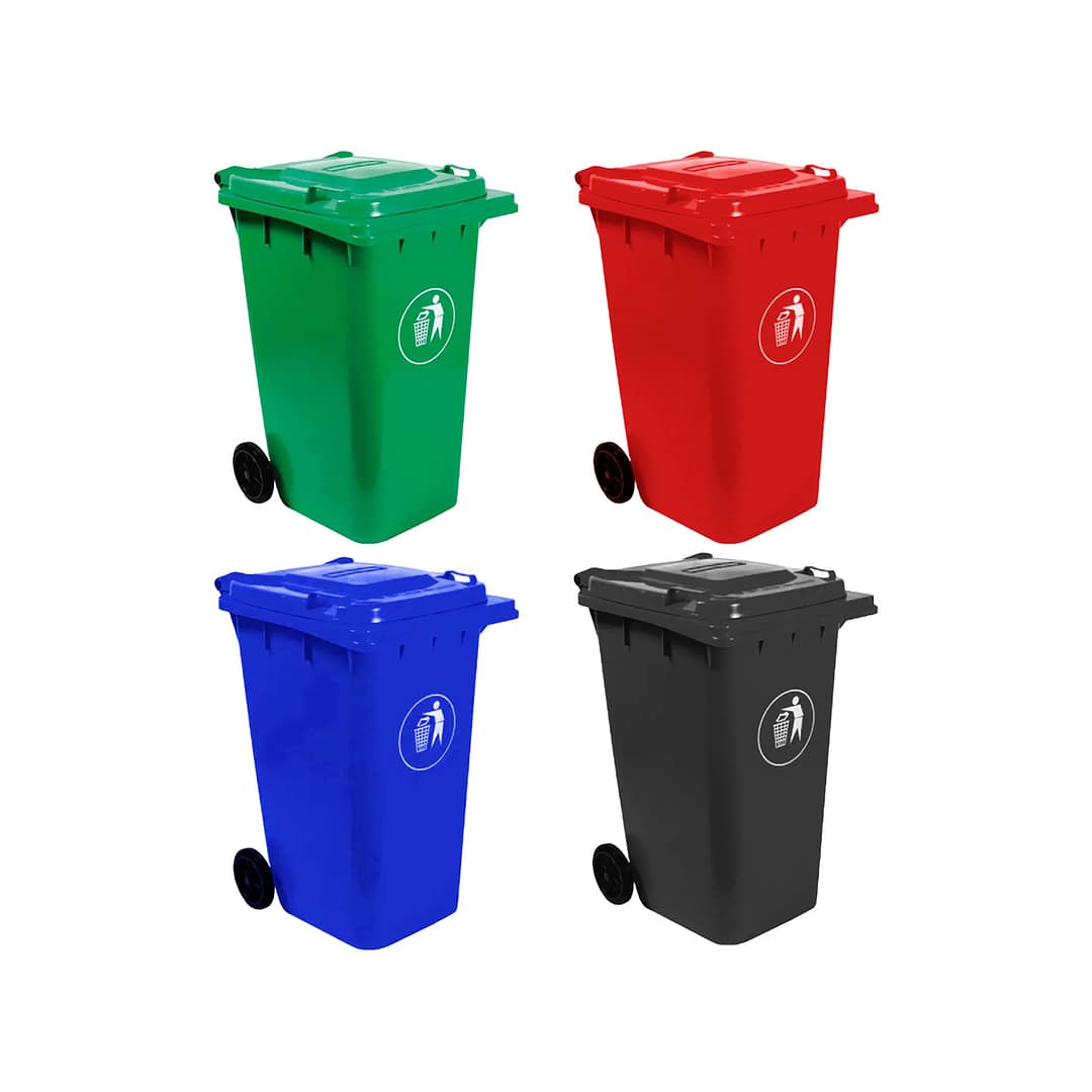 Contenedor Tacho Basura Residuos 100 Ltrs Tapa Y Ruedas