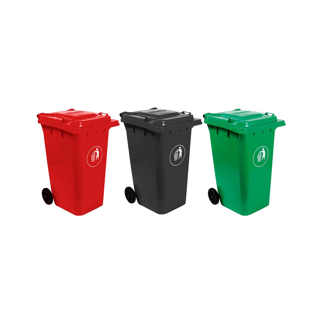 Contenedor Tacho Basura Residuos 240 Ltrs Tapa Y Ruedas MundoTrabajo