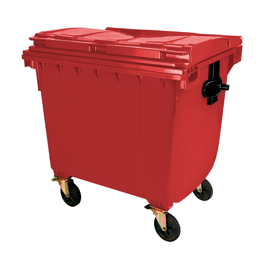 Contenedor Tacho Basura Residuos 1100 Ltrs Tapa Y Ruedas - Imagen 5