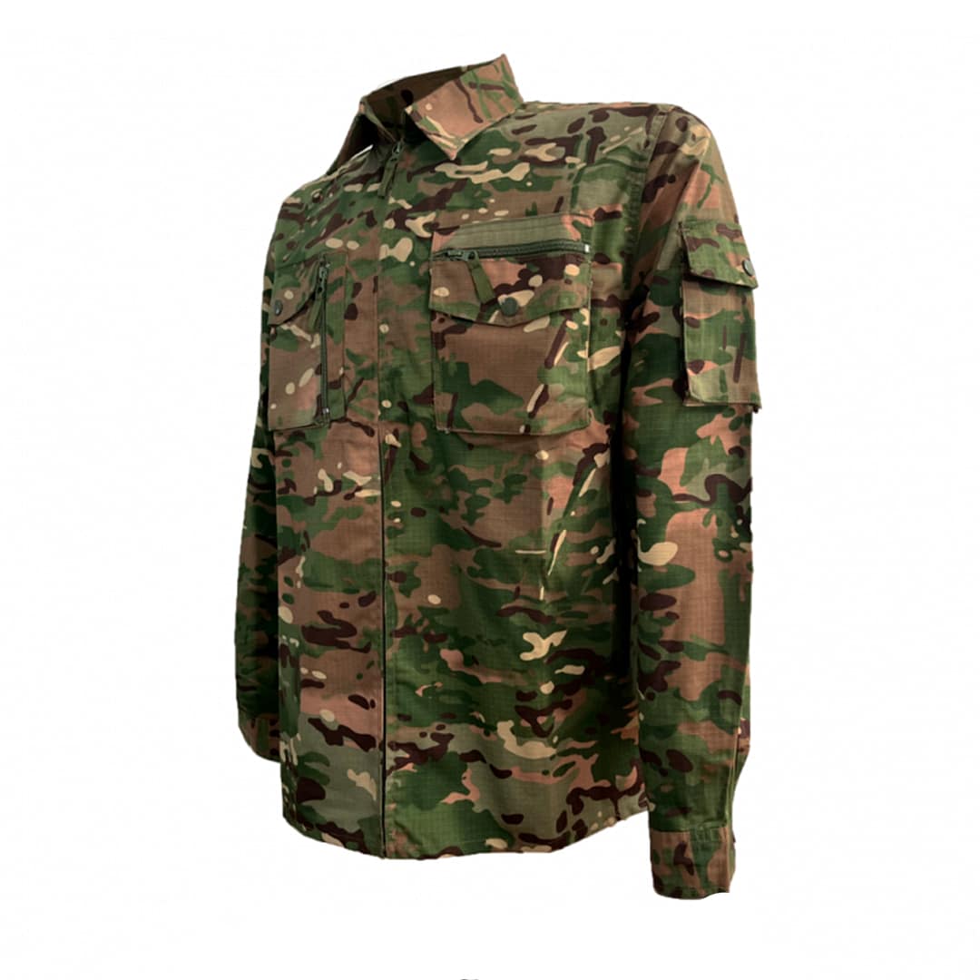 Camisa Militar Bomber De Camuflaje Hombre Camisa Militar Camuflada