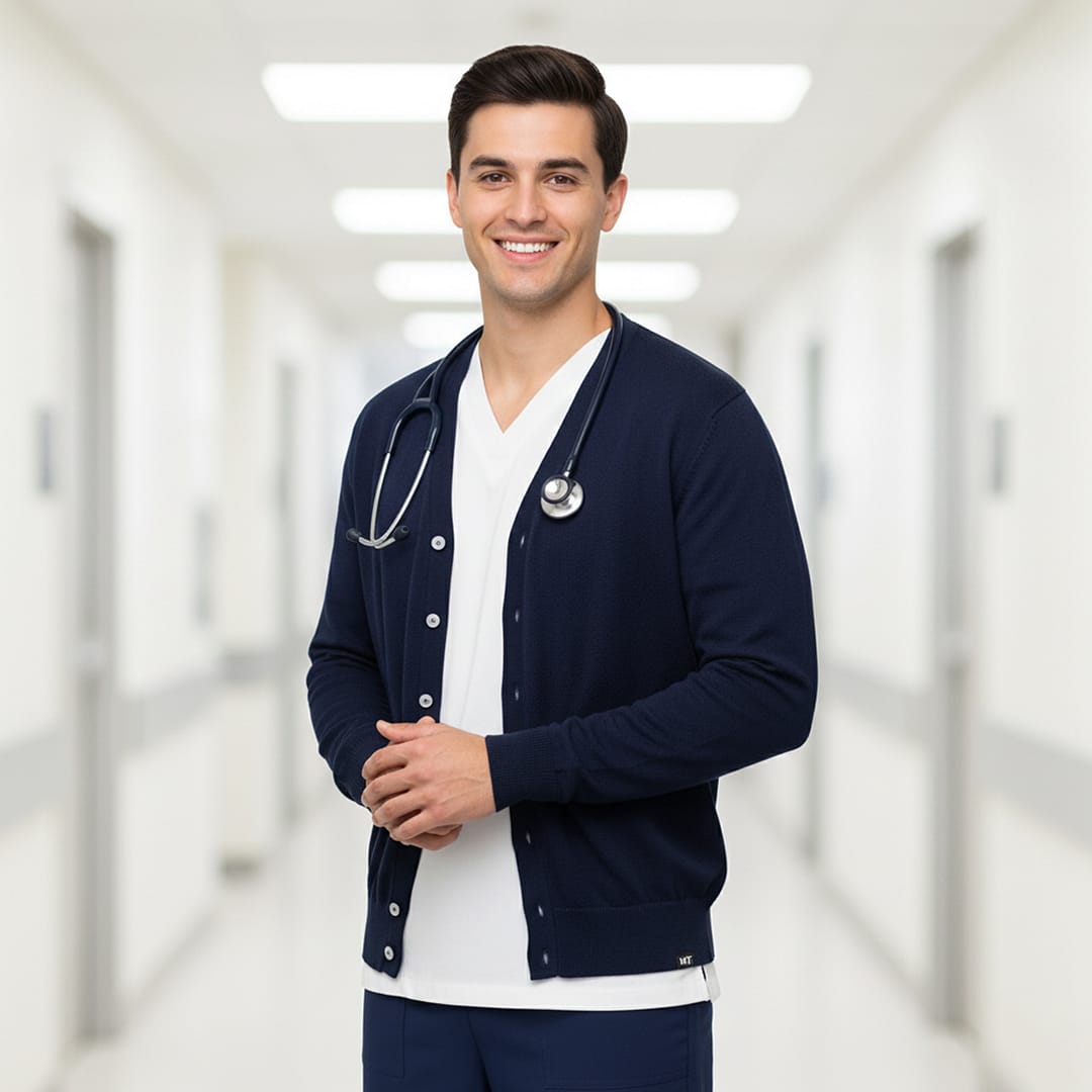 Saco Cardigan Para Médico Enfermero Unisex - Imagen 5