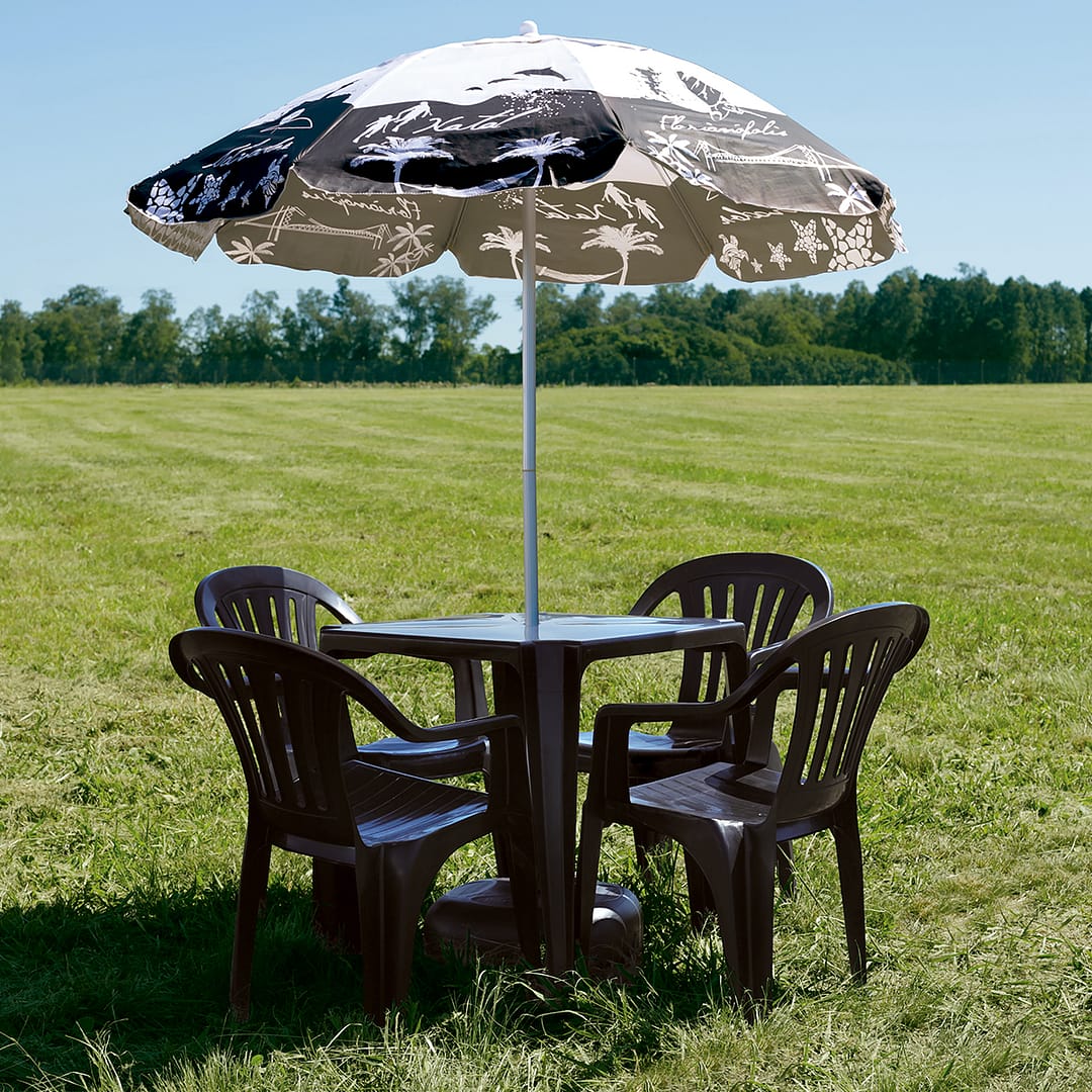 Juego Jardin Plástico Pvc Mor Set Mesa 4 Sillas Bela Vista - Imagen 6