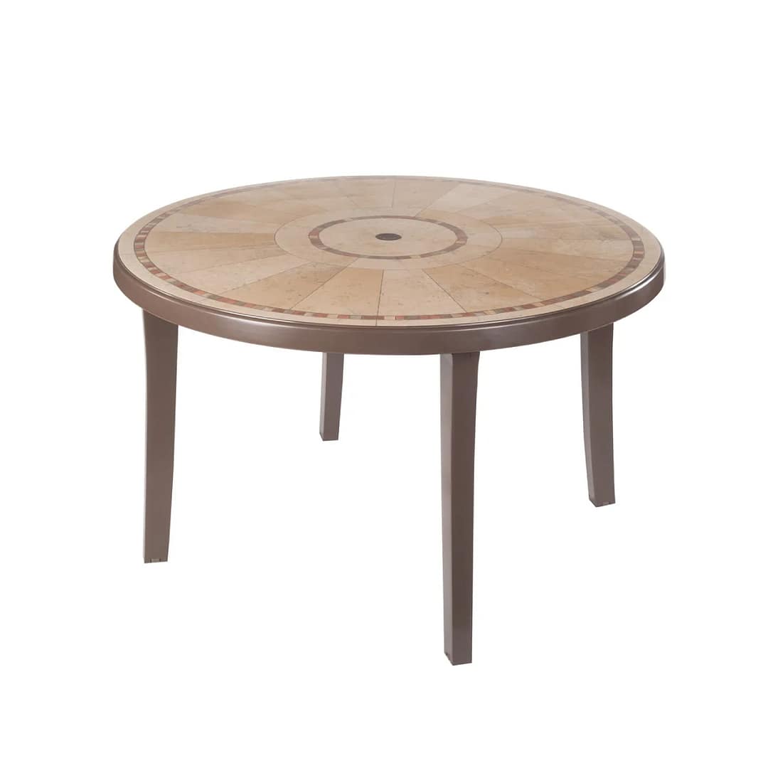 Mesa De Plástico Jardín Patas Desmontables Hawai Grosfillex