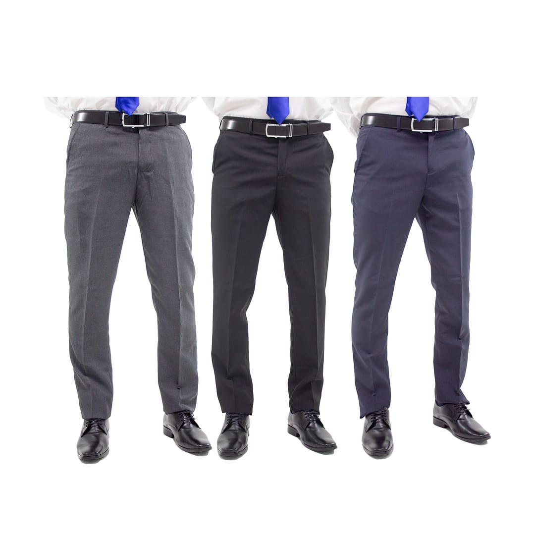 Pantalón De Vestir Hombre Entallado Corte Recto