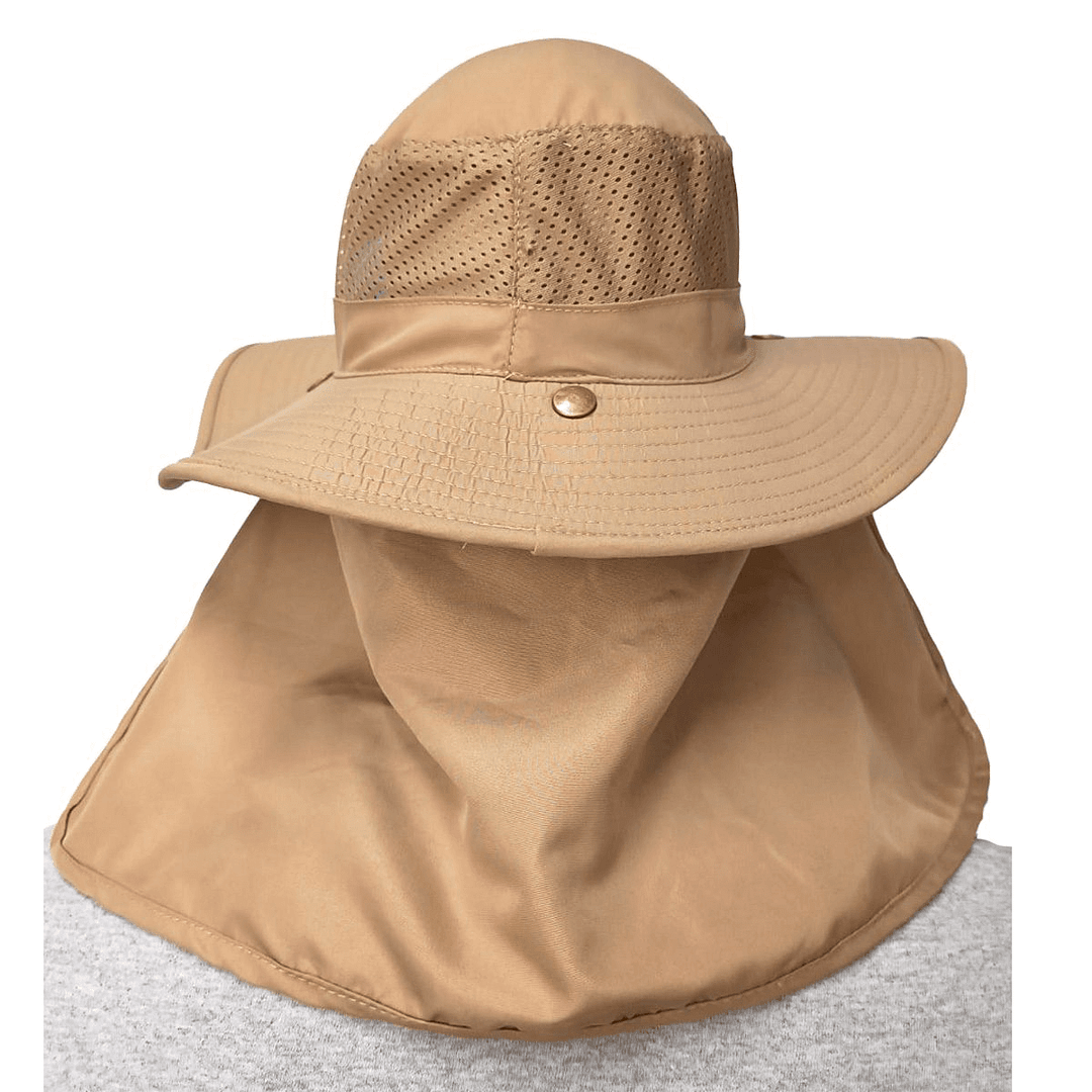 Gorro Sombrero Camping Con Cubre Nuca Safari Desmontable - Imagen 4