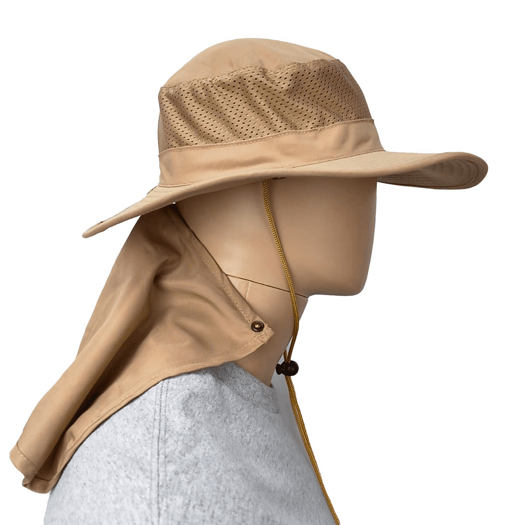 Gorro Sombrero Camping Con Cubre Nuca Safari Desmontable - Imagen 2